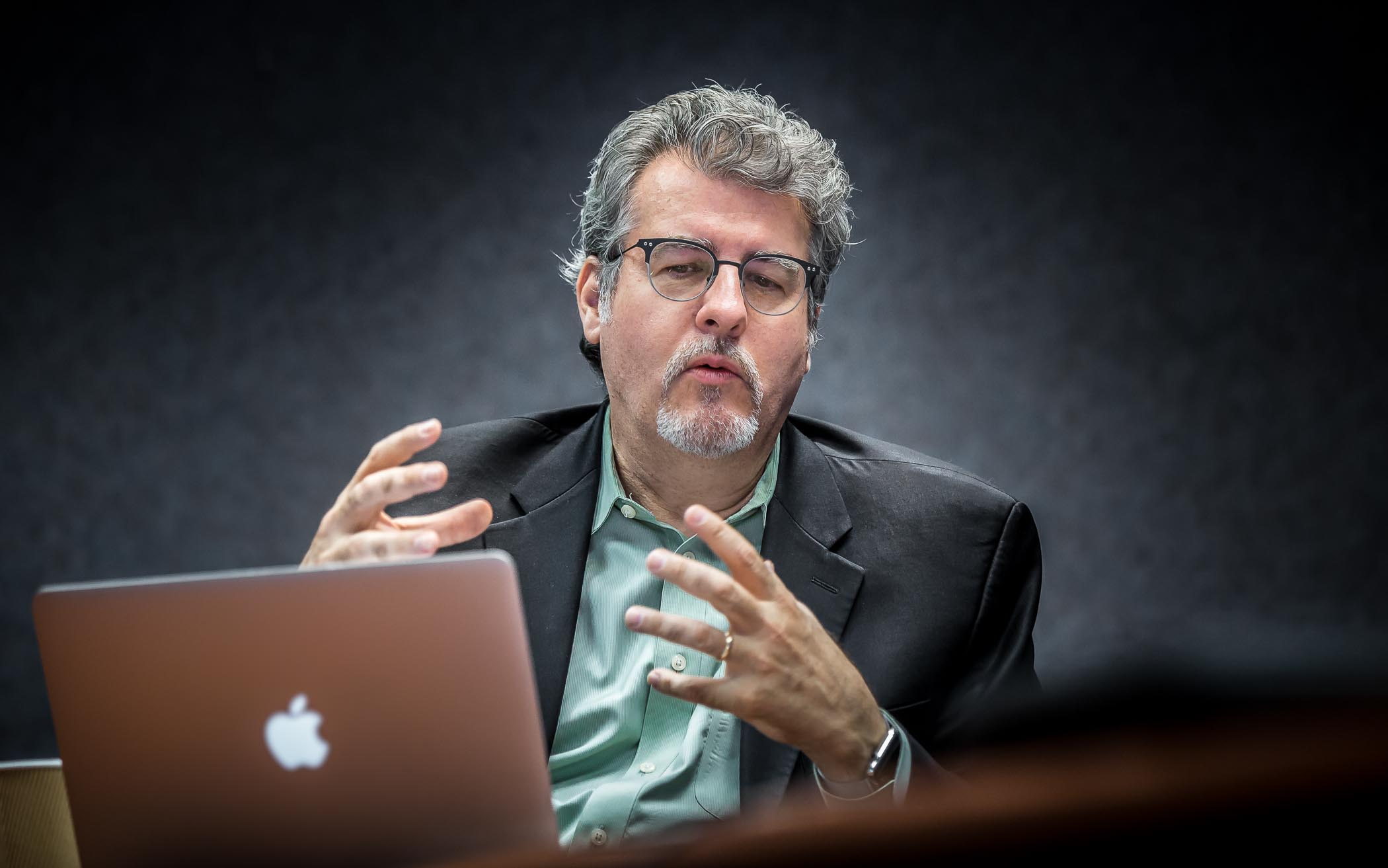 Atlanta businessman in corporate boardroom