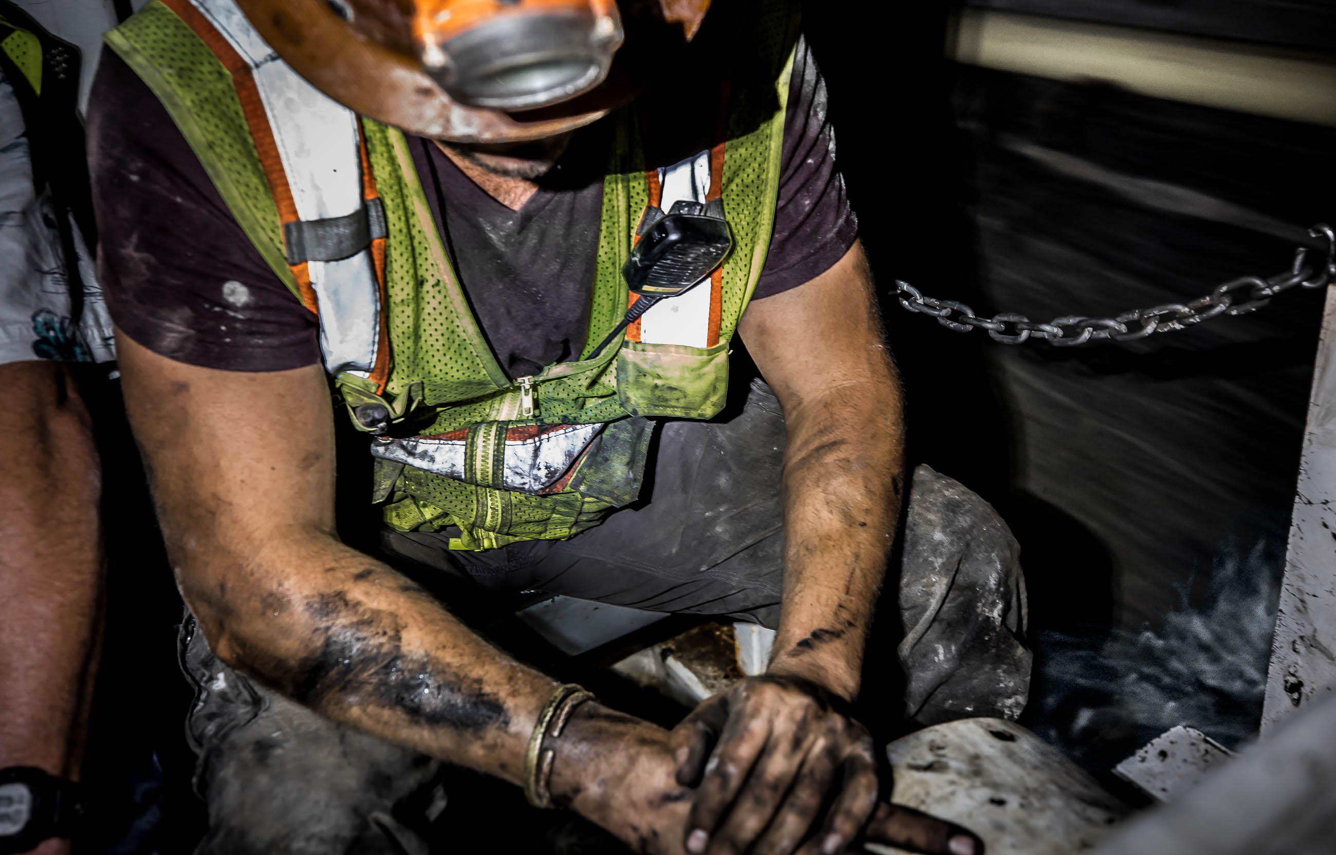 Industrial Mining in Atlanta - Worker on train