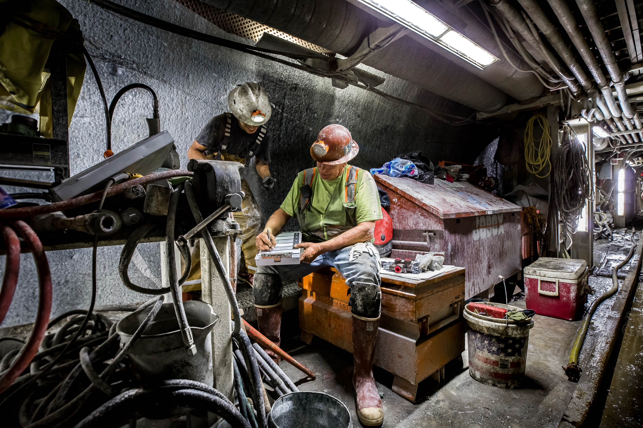 Miners in Tunnel under Atlanta Neighborhood