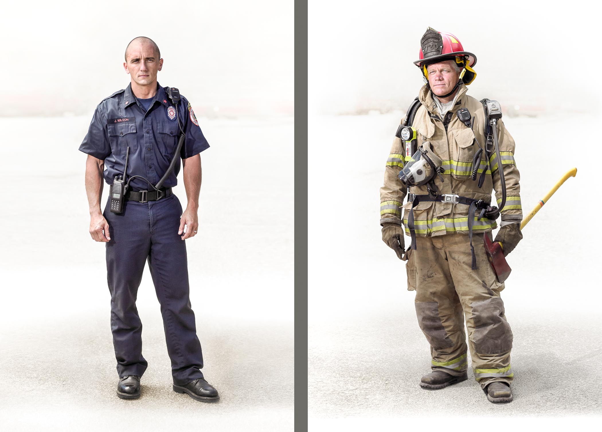 Firemen Pose for Portrait Photographer Gregory Campbell