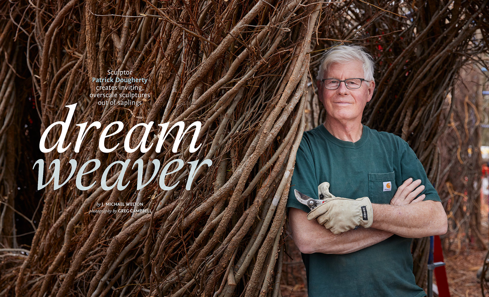 Artist Patrick Dougherty in Atlanta